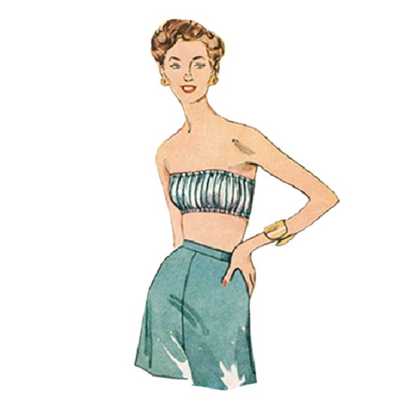 Vintage ©1950's Reissued by Simplicity 1426 - Misses Vintage Bra Tops - Picture 3 of 9